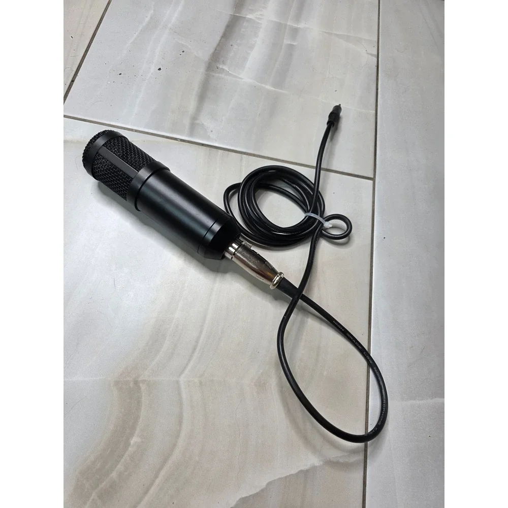 Professional Condenser Microphone Black XLR to 3.5mm Jack Low Noise Cable Mic G3